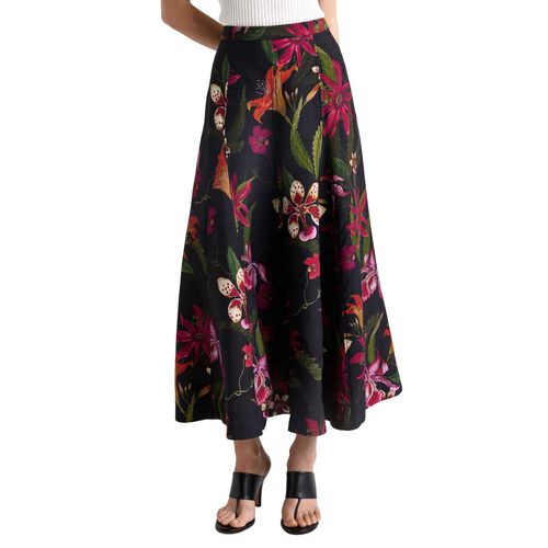 Cue Wild Orchid Full Midi Skirt